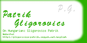 patrik gligorovics business card